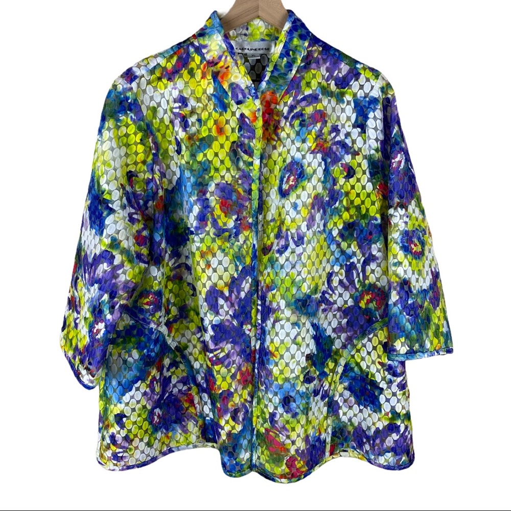 Caroline Rose Colorful Elegant Party Jacket XL